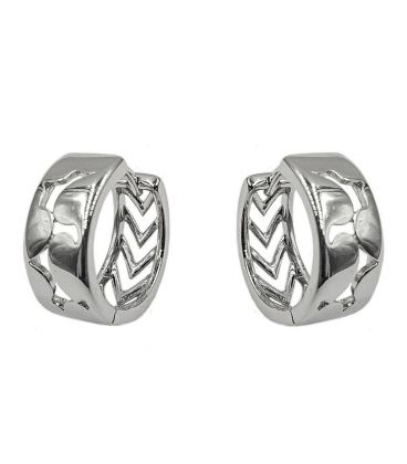 Серьги классические "Модерн" родий