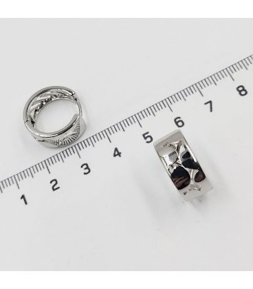 Сережки класичні "Модерн" родій