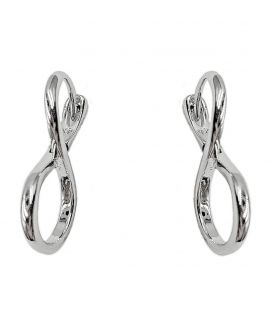 Сережки класичні "Нескінченність" родій