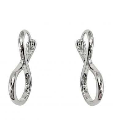 Серьги классические "Бесконечность" родий