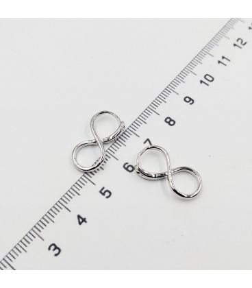 Сережки класичні "Нескінченність" родій