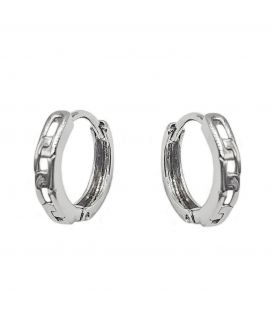 Сережки класичні "Ланцюги" родій