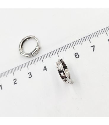 Сережки класичні "Ланцюги" родій