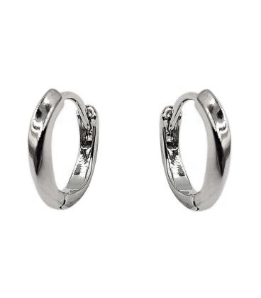 Сережки класичні "Стрічка" родій