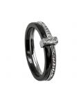 Кольцо Xuping двойное чёрная керамика