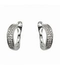 Сережки класичні "Хвиля" родій