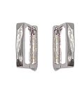 Серьги классические "Подкова" родий