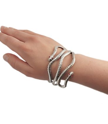 Браслет "Змії" родій