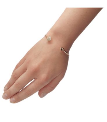 Браслет "Серденько" лимонна позолота