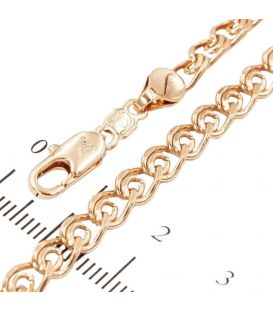 Ланцюжок лимонна позолота "лав" 0,5/50 см (Медичне золото)