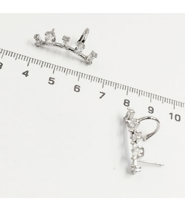 Серьги-каффы "Лунная Ночь" родиум