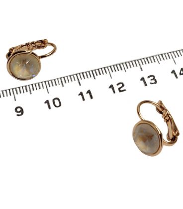 Сережки Swarovski Crystals 0,8 см лимонная позолота