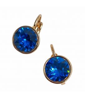 Сережки Swarovski Crystals 0,8 см лимонная позолота