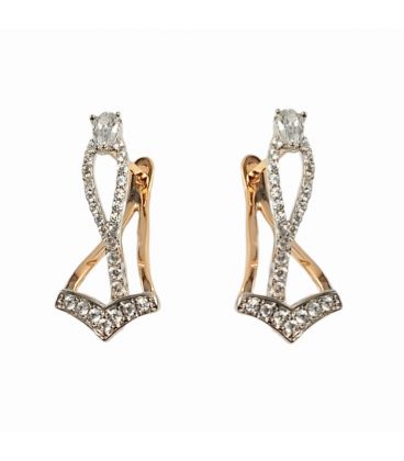 Серьги "Идеал" лимонная позолота