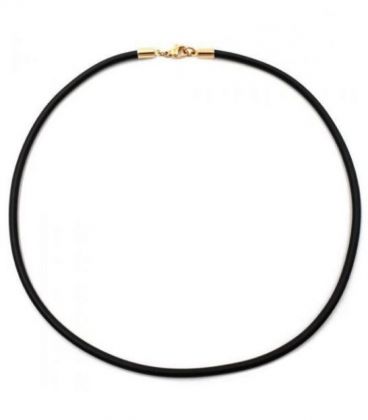 Шнурок каучуковий із застібкою в лимонній позолоті 0,2/55 см