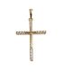 Підвіска Хрестик з камінчиками, лимонна позолота