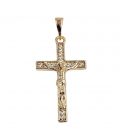 Кулон Xuping Хрестик з камінчиками, лимонна позолота