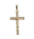 Кулон Xuping Хрестик з камінчиками, лимонна позолота