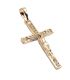 Кулон Xuping Хрестик з камінчиками, лимонна позолота
