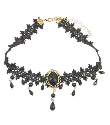 Чокер мереживний чорний "Готика"
