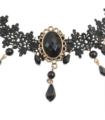 Чокер мереживний чорний "Готика"