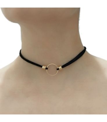 Чокер замшевий чорний "Коло"