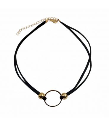 Чокер замшевий чорний "Коло"