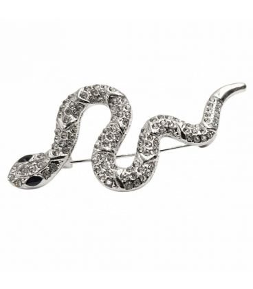 Брошка "Змія-символ Нового року 2025" родій