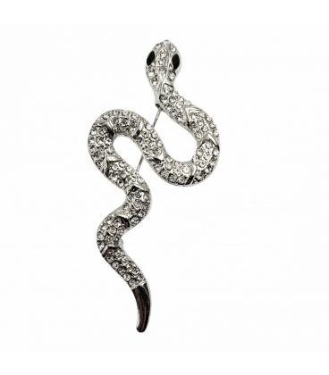 Брошка "Змія-символ Нового року 2025" родій