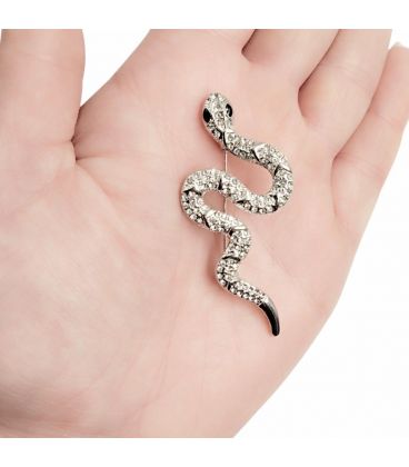 Брошка "Змія-символ Нового року 2025" родій