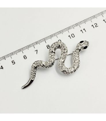 Брошка "Змія-символ Нового року 2025" родій