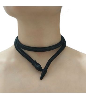 Намисто-браслет-пружина "Змія" чорний родій