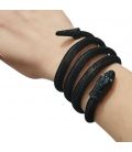 Колье-браслет-пружина "Змея" черный родий