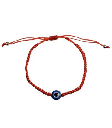 Браслет червона нитка "Від пристріту" родій