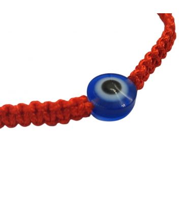 Браслет червона нитка "Від пристріту" родій