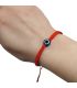 Браслет красная нить "От сглаза" родий