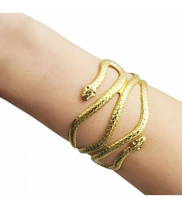 Браслет "Змії" лимонна позолота