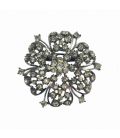 Брошь "Цветок" черный родий