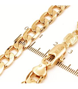 Ланцюжок панцирне плетіння 0,6/60 см лимонна позолота (Медичне золото)