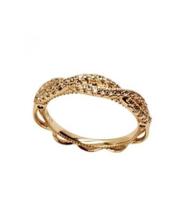 Кільце "Кіска" лимонна позолота