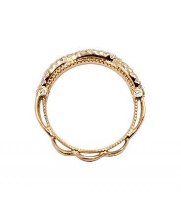 Кольцо "Косичка"лимонная позолота