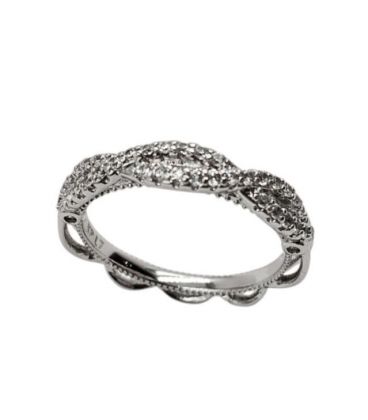 Кольцо "Косичка" родий