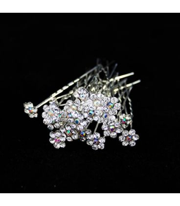 Шпилька "Квітка 6 каменів" (1шт.)