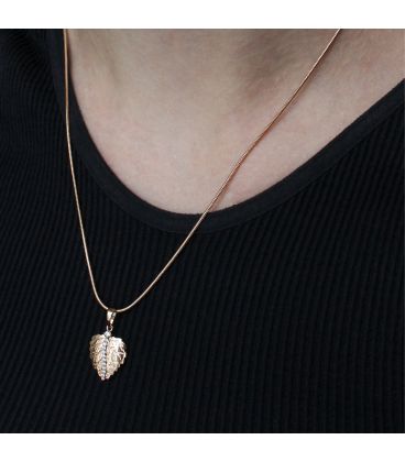 Комплект "Серце-листок" лимонна позолота