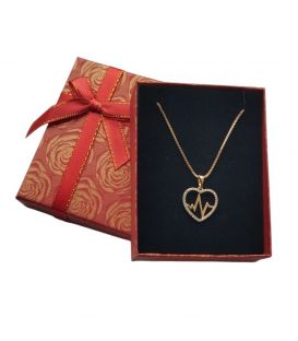 Комплект "Пульсація серця" лимонна позолота