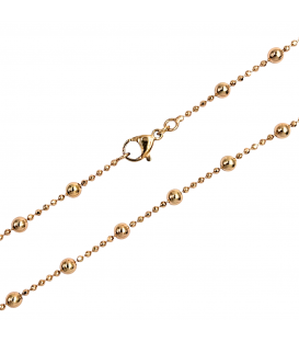 Цепочка "Перлина", 44 см, лимонная позолота