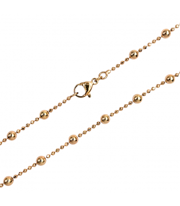 Цепочка "Перлина", 44 см, лимонная позолота