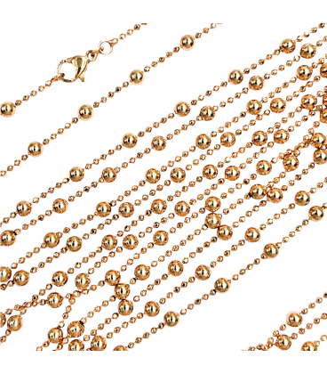 Цепочка "Перлина", 44 см, лимонная позолота