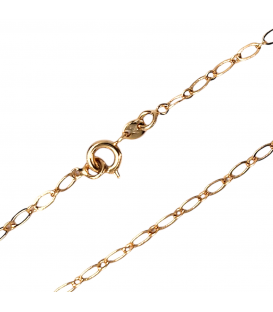 Цепочка Якорное, овальное плетение, 0,2/45 см, лимонная позолота