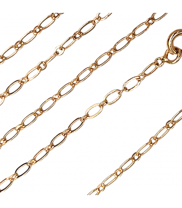 Цепочка Якорное, овальное плетение, 0,2/45 см, лимонная позолота